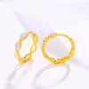 Wholesale Women's Alloy Geometric Cross Wavy Electroplated Earrings