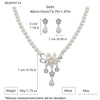 Wholesale Women's Alloy Geometric Crown Pattern Electroplated Jewelry Necklace And Earrings Set