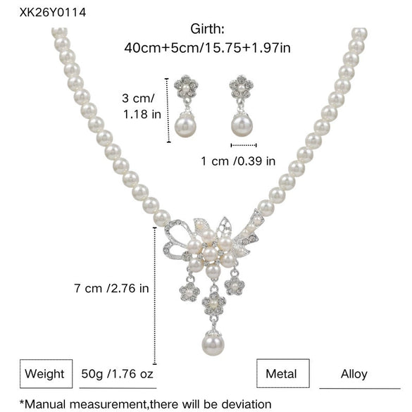 Wholesale Women's Alloy Geometric Crown Pattern Electroplated Jewelry Necklace And Earrings Set