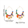 Wholesale Women's Alloy Geometric Electroplated Conch Earrings With Multiple Pendants Vacation Style Minimalist