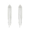 Wholesale Women's Alloy Geometric Electroplated Exaggerated Chain Tassel Rhinestone Earrings