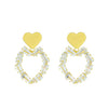 Wholesale Women's Alloy Geometric Electroplated Exaggerated Chain Tassel Rhinestone Earrings