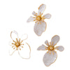 Wholesale Women's Alloy Geometric Enamel Flower Electroplated Jewelry Set Earrings And Ring