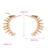 Wholesale Women's Alloy Geometric Exaggerated Hollow Cshaped Electroplated Retro Spring Earrings