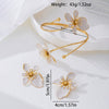Wholesale Women's Alloy Geometric Flower Electroplated Arm Bracelet And Earring Set