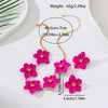 Wholesale Women's Alloy Geometric Flower Spraypainted Electroplated Jewelry Set Accessories
