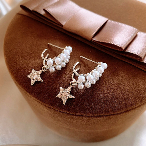Wholesale Women's Alloy Geometric Flowerpatterned Electroplated Earrings