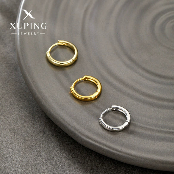 Wholesale Women's Alloy Geometric Hoop Earrings With Electroplating
