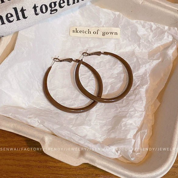 Wholesale Women's Alloy Geometric Hoop Earrings With 925 Silver Needle And Electroplating