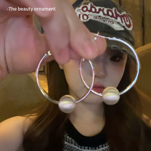 Wholesale Women's Alloy Geometric Hoop Earrings With 925 Silver Needle And Electroplating