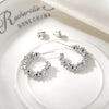 Wholesale Women's Alloy Geometric Irregular C Word Earrings With Electroplating Design