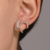 Wholesale Women's Alloy Geometric Irregular Liquid Hollow Electroplated Earrings