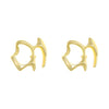 Wholesale Women's Alloy Geometric Irregular Liquid Hollow Electroplated Earrings