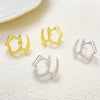 Wholesale Women's Alloy Geometric Irregular Liquid Hollow Electroplated Earrings