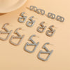 Wholesale Women's Alloy Geometric Letter V Inlaid Rhinestone Stud Earrings