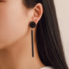 Wholesale Women's Alloy Geometric Long Tassel Earrings With Electroplating Simple Style