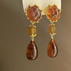 Wholesale Women's Alloy Geometric Maillard Style Earrings With Silver Needle And Electroplating