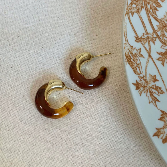 Wholesale Women's Alloy Geometric Maillard Style Earrings With Silver Needle And Electroplating