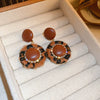 Wholesale Women's Alloy Geometric Maillard Style Earrings With Silver Needle And Electroplating