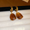 Wholesale Women's Alloy Geometric Maillard Style Earrings With Silver Needle And Electroplating