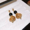 Wholesale Women's Alloy Geometric Maillard Style Earrings With Silver Needle And Electroplating