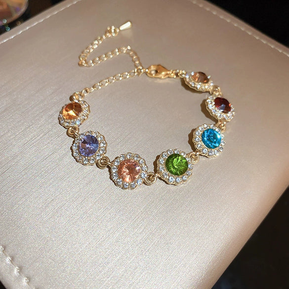 Wholesale Women's Alloy Geometric Microinlay Bracelet