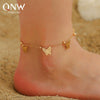 Wholesale Women's Alloy Geometric Multilayer Chain Anklet Foot Accessories
