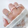 Wholesale Women's Alloy Geometric Multipiece Ring Set With Electroplating Design