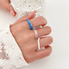 Wholesale Women's Alloy Geometric Multipiece Ring Set With Electroplating Design