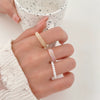 Wholesale Women's Alloy Geometric Multipiece Ring Set With Electroplating Design