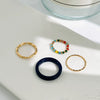 Wholesale Women's Alloy Geometric Multipiece Ring Set With Electroplating Design