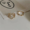 Wholesale Women's Alloy Geometric Open Ring Twopiece Set With Electroplating