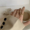 Wholesale Women's Alloy Geometric Open Ring Twopiece Set With Electroplating