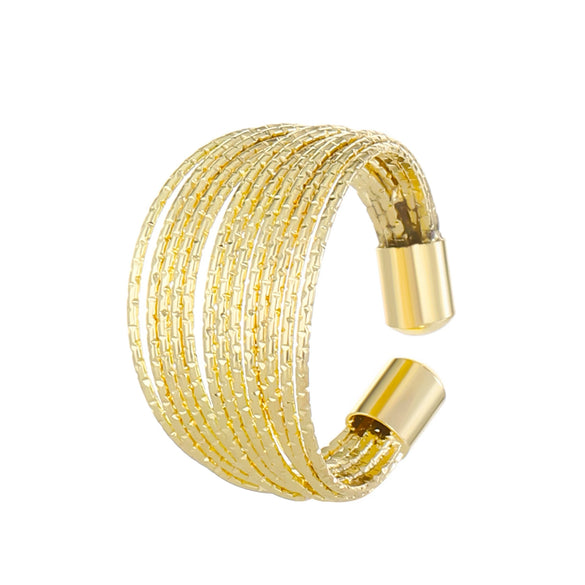Wholesale Women's Alloy Geometric Open Ring With Electroplating Light Luxury Multilayer Design