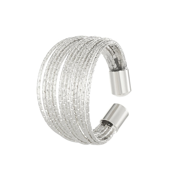 Wholesale Women's Alloy Geometric Open Ring With Electroplating Light Luxury Multilayer Design