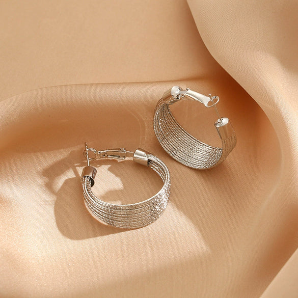 Wholesale Women's Alloy Geometric Open Ring With Electroplating Light Luxury Multilayer Design