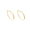Wholesale Women's Alloy Geometric Round Plain Hoop Earrings With Electroplating