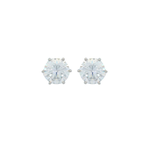Wholesale Women's Alloy Geometric Sixclaw Inlaid Zircon Earrings With Electroplating And Minimalist Design