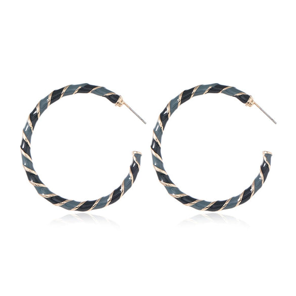 Wholesale Women's Alloy Geometric Spiral U Shape Minimalist Environmentally Friendly Earrings