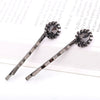 Wholesale Women's Alloy Geometric Square Round Clip Hair Accessories With Electroplating Process