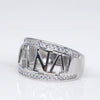 Wholesale Women's Alloy Geometric Style Diamond Ring Electroplated