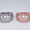 Wholesale Women's Alloy Geometric Style Diamond Ring Electroplated