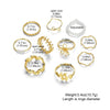 Wholesale Women's Alloy Geometric Style Overlapping Joint Ring With Dripping Glue Treatment