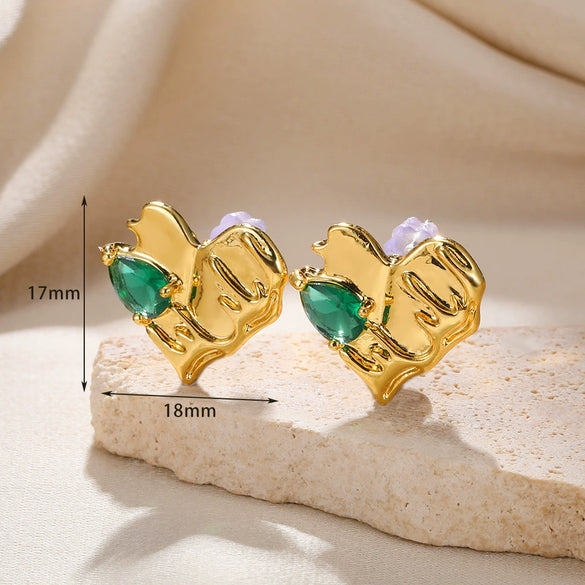Wholesale Women's Alloy Gold Electroplated Geometric Xshaped Cshaped Earrings
