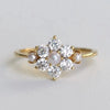 Wholesale Women's Alloy Gold Ring With Flower Pattern Electroplated Simple And Fashionable Creative Classic