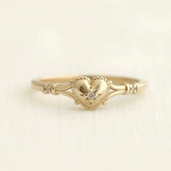 Wholesale Women's Alloy Gold Ring With Flower Pattern Electroplated Simple And Fashionable Creative Classic