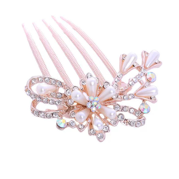 Wholesale Women's Alloy Hair Accessories With Rhinestone Bow Pearl Plaid Animals Zodiac Electroplated Design