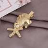 Wholesale Women's Alloy Hair Accessories With Starfish Shell Bear Bow Tie Geometric Patterns And Electroplating
