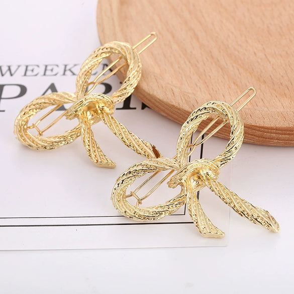 Wholesale Women's Alloy Hair Accessories With Starfish Shell Bear Bow Tie Geometric Patterns And Electroplating
