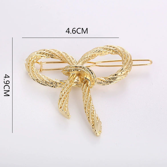 Wholesale Women's Alloy Hair Accessories With Starfish Shell Bear Bow Tie Geometric Patterns And Electroplating